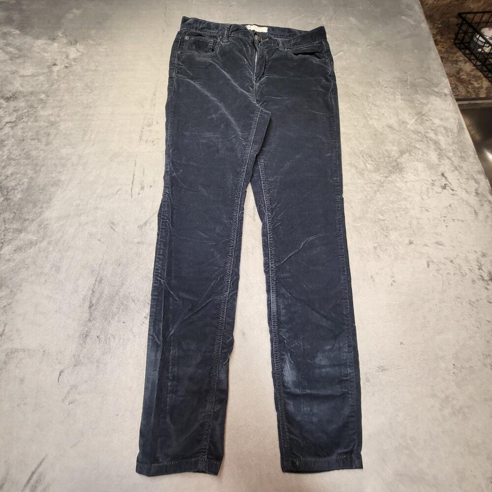 Free People Pants Womens W 28 Blue Corduroy Chino Slim Stretch Pockets